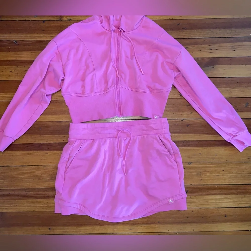 Pink Skirt and Hoodie Matching Set - Picture 2 of 5
